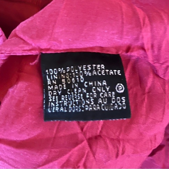 Kasper ASL Red Abstract Print Sheath Dress Size 4 Sleeveless Career Wedding - Picture 7 of 7